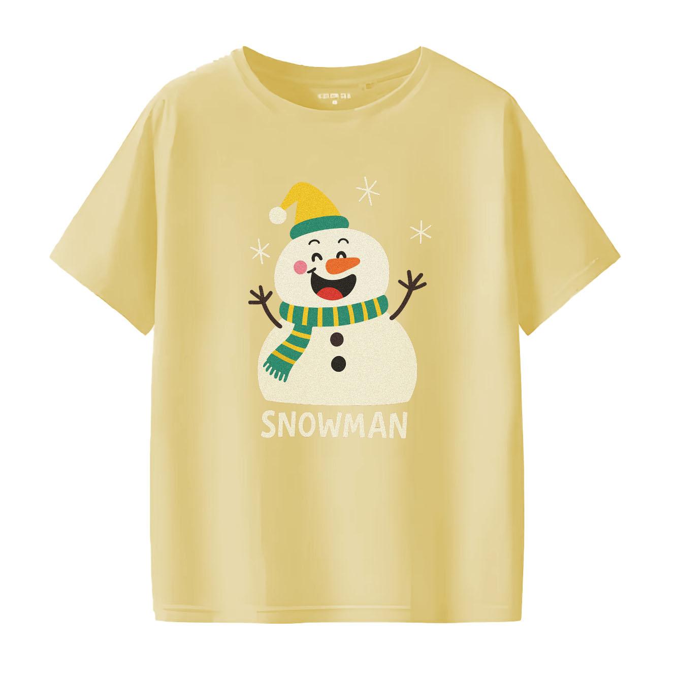 Christmas snowUnisex cartoon printed Womens short sleeved holiday Tshirt with summer round neck suitable for daily versatility S
Christmas snowUnisex cartoon printed Womens short sleeved holiday Tshirt with summer round neck suitable for daily versatility S