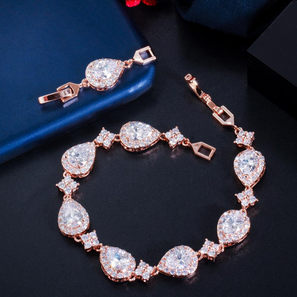 CWWZircons Top Bling Big Water Drop Cubic Zirconia Rose Gold Color Tennis Bracelet for Women Trendy Party Wedding Jewelry CB238
CWWZircons Top Bling Big Water Drop Cubic Zirconia Rose Gold Color Tennis Bracelet for Women Trendy Party Wedding Jewelry CB238