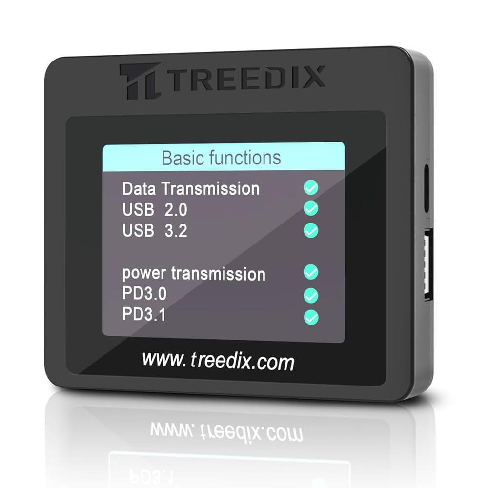 Treedix USB Cable Checker Tester for and eMarker Compatible with and Lightning Break, Resistance, Functionality, Detection, Type-C, Micro-B, Mini-B,
Treedix USB Cable Checker Tester for and eMarker Compatible with and Lightning Break, Resistance, Functionality, Detection, Type-C, Micro-B, Mini-B,
