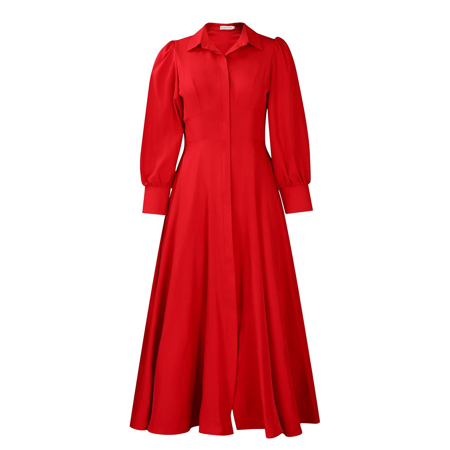 D570 Elegant Women s Long Sleeve Swing Shirt Dress, Solid Color Mid-Length African Style Triple Extra Large червоний
D570 Elegant Women s Long Sleeve Swing Shirt Dress, Solid Color Mid-Length African Style Triple Extra Large червоний