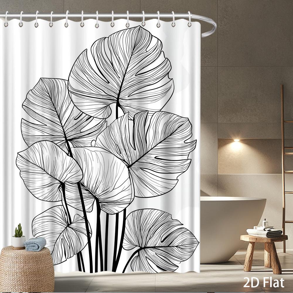 Monstera Leaf Shower Curtain – Black & White Line Art, 2D Flat Print, Waterproof Polyester, 70×70 , 12 Hooks W60H190(CM)-1 Pcs
Monstera Leaf Shower Curtain – Black & White Line Art, 2D Flat Print, Waterproof Polyester, 70×70 , 12 Hooks W60H190(CM)-1 Pcs