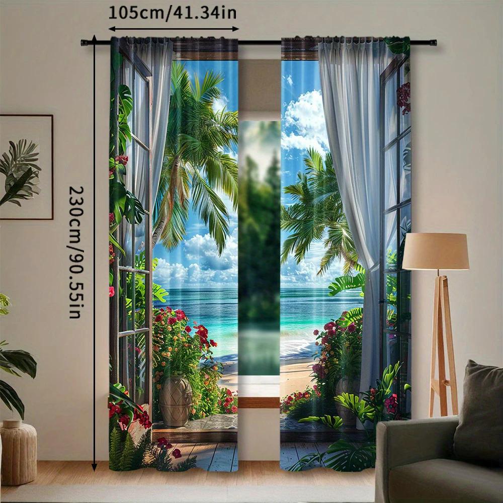 Fashionable balcony landscape printed curtains pole bag curtains bedroom and living room home decoration room decoration 100*130 Grommet Top 1pcs
Fashionable balcony landscape printed curtains pole bag curtains bedroom and living room home decoration room decoration 100*130 Grommet Top 1pcs