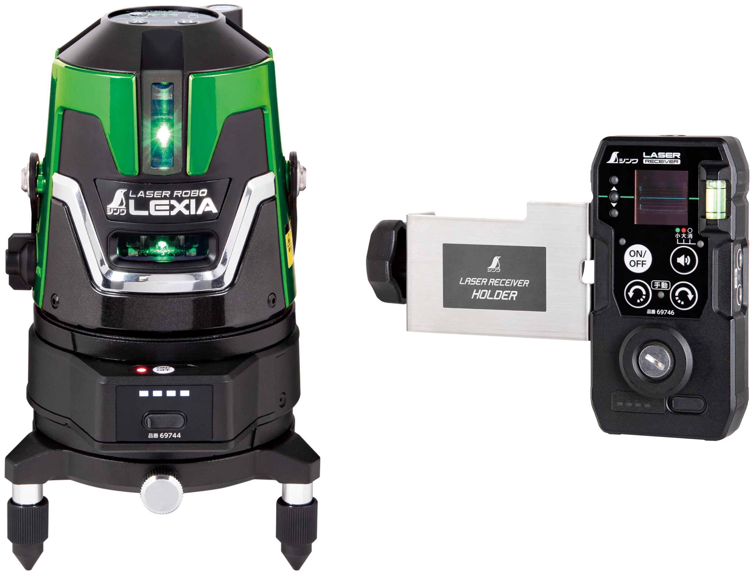 Shinwa Sokutei Laser Robo LEXIA 51 Green Automatic Tracking Rotary Tablet Receiver Set 69741 чорний
Shinwa Sokutei Laser Robo LEXIA 51 Green Automatic Tracking Rotary Tablet Receiver Set 69741 чорний