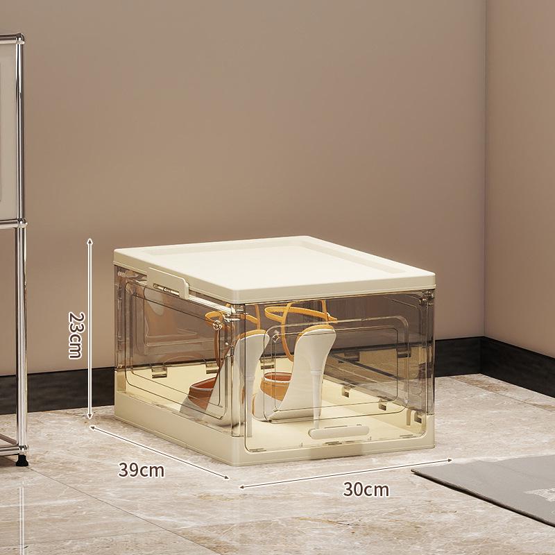 Clear Foldable Luxury Shoe Cabinet with Flip-Top Dustproof Design for Sneaker Storage As shown
Clear Foldable Luxury Shoe Cabinet with Flip-Top Dustproof Design for Sneaker Storage As shown