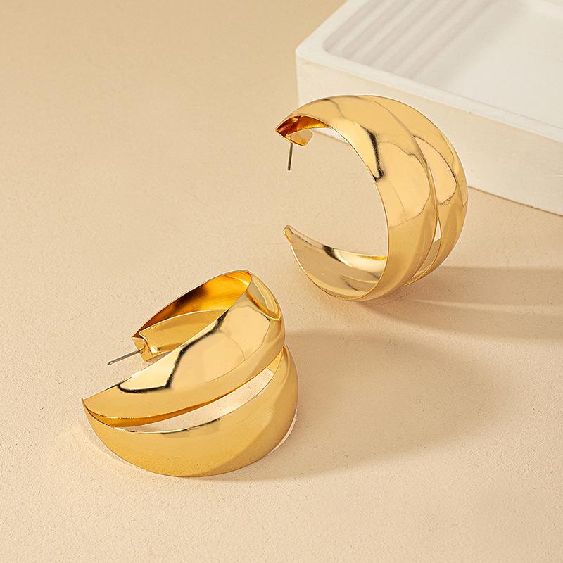 Преувеличенные геометрические серьги-круги - Женские нишевые двухслойные пусеты
Преувеличенные геометрические серьги-круги - Женские нишевые двухслойные пусеты