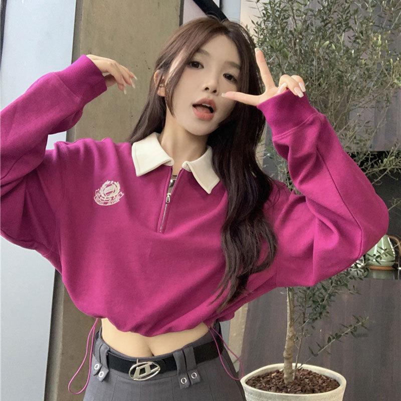 Women s Embroidered Color Block Polo Collar Pullover - Long Sleeve, Spring Petite Sweatshirt, Loose Fit, Thin Style. 2XL (for 140-160 lbs)
Women s Embroidered Color Block Polo Collar Pullover - Long Sleeve, Spring Petite Sweatshirt, Loose Fit, Thin Style. 2XL (for 140-160 lbs)