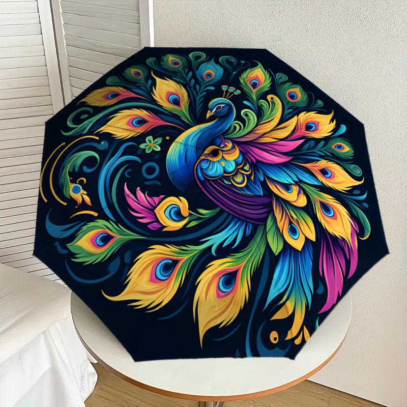 1pc Colorful Peacock Feather Mandala Umbrella with Plastic Handle,Suitable for All Seasons Home Travel Outdoor UmbrellaDD1107
1pc Colorful Peacock Feather Mandala Umbrella with Plastic Handle,Suitable for All Seasons Home Travel Outdoor UmbrellaDD1107