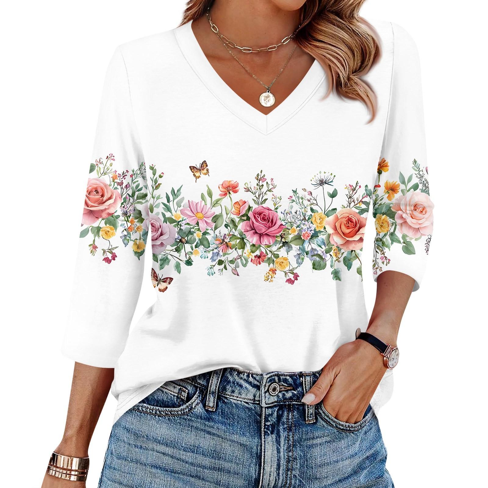 Женская футболка с принтом, рукав 3/4, повседневная мода на выходные, базовый топ с V-образным вырезом XL белый
Женская футболка с принтом, рукав 3/4, повседневная мода на выходные, базовый топ с V-образным вырезом XL белый