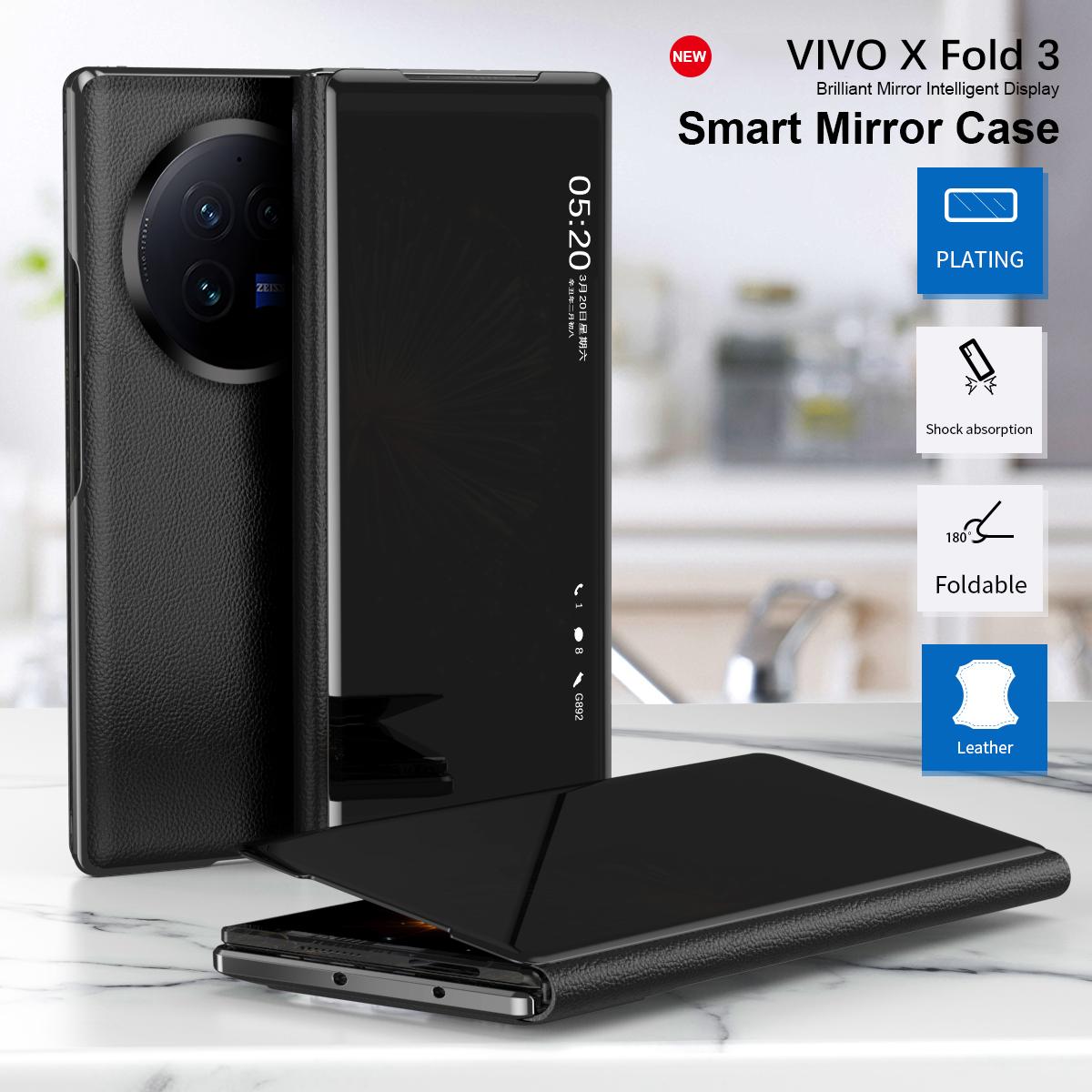For vivo X Fold3 Leather Case Mirror Surface Electroplating Phone Cover with View Window Blue
For vivo X Fold3 Leather Case Mirror Surface Electroplating Phone Cover with View Window Blue