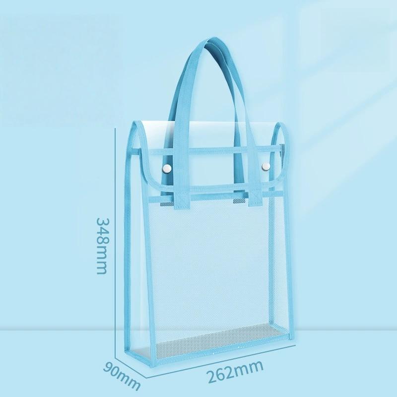 PVC Double-layer Widened Transparent Tote Bag,Snap on Storage,Approximately 12 Textbooks Can Be Installed,Student Supplies синий
PVC Double-layer Widened Transparent Tote Bag,Snap on Storage,Approximately 12 Textbooks Can Be Installed,Student Supplies синий