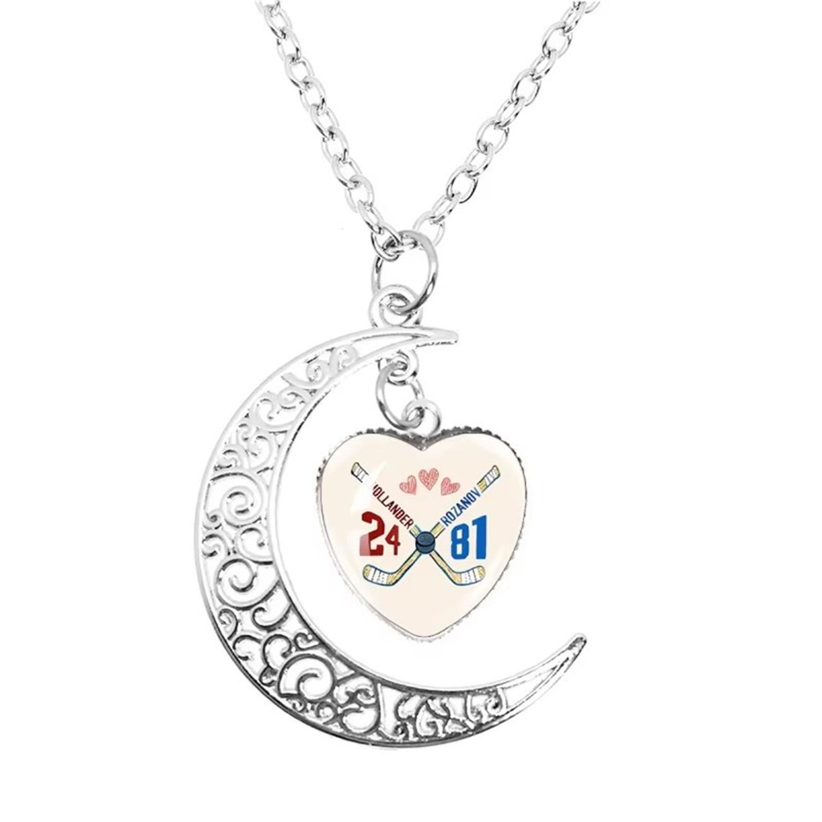 Crescent Moon Pendant Necklace with Heart Charm Featuring Rivalry Design Stainless Steel Chain Jewelry for Everyday Wear and Gift One Size
Crescent Moon Pendant Necklace with Heart Charm Featuring Rivalry Design Stainless Steel Chain Jewelry for Everyday Wear and Gift One Size