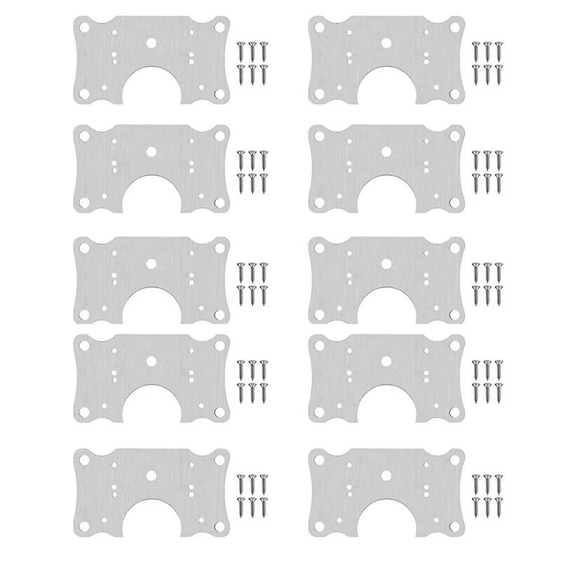 2/4/6/8/10 шт. петли из нержавеющей стали, крепежная пластина для двери шкафа, ремонтные монтажные прокладки, кухонный шкаф, мебельная фурнитура