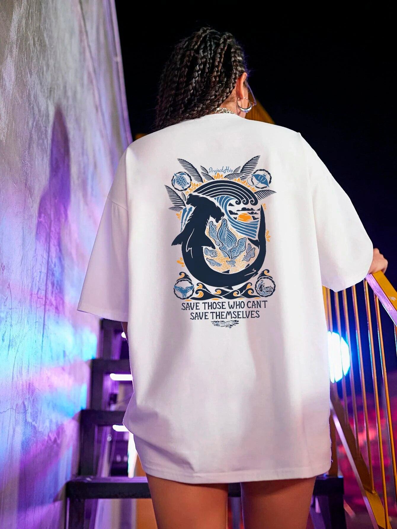 Женская хлопковая футболка в стиле ретро в стиле Харадзюку, модные свободные белые футболки для тех, кто не может спасти себя, летние повседневные футболки 4XL
Женская хлопковая футболка в стиле ретро в стиле Харадзюку, модные свободные белые футболки для тех, кто не может спасти себя, летние повседневные футболки 4XL