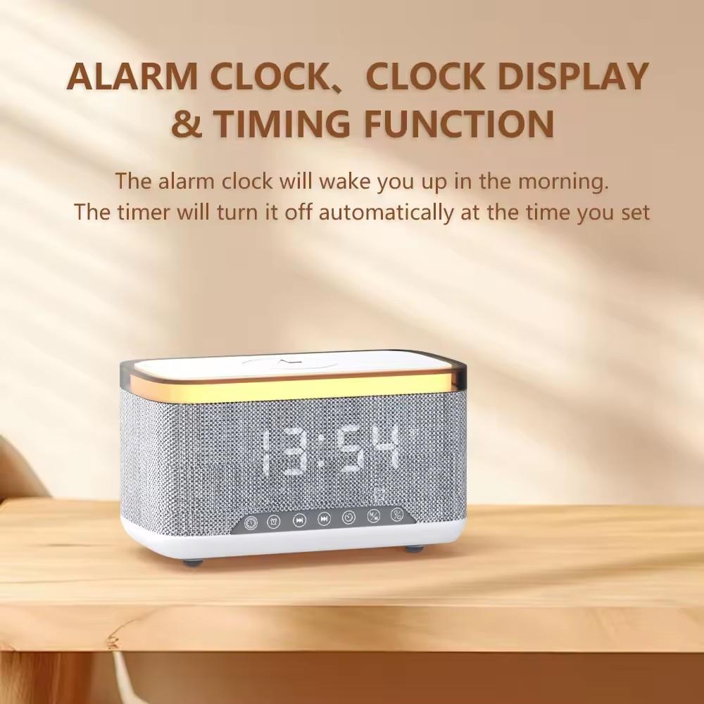 S300 Bluetooth-compatible Speaker Digital Alarm Clock 10W Wireless Charger Music Subwoofer with Colorful Light Black
S300 Bluetooth-compatible Speaker Digital Alarm Clock 10W Wireless Charger Music Subwoofer with Colorful Light Black