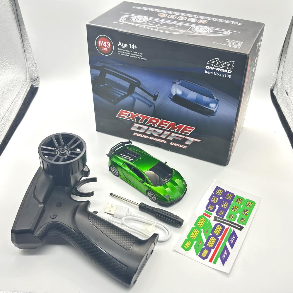 1:43 RC Drift Car with Gyro 2.4GHz All-Metal Bearing 15KM/H Professional-Grade Remote Control Car DIY Stickers Boys Toys зелёный
1:43 RC Drift Car with Gyro 2.4GHz All-Metal Bearing 15KM/H Professional-Grade Remote Control Car DIY Stickers Boys Toys зелёный