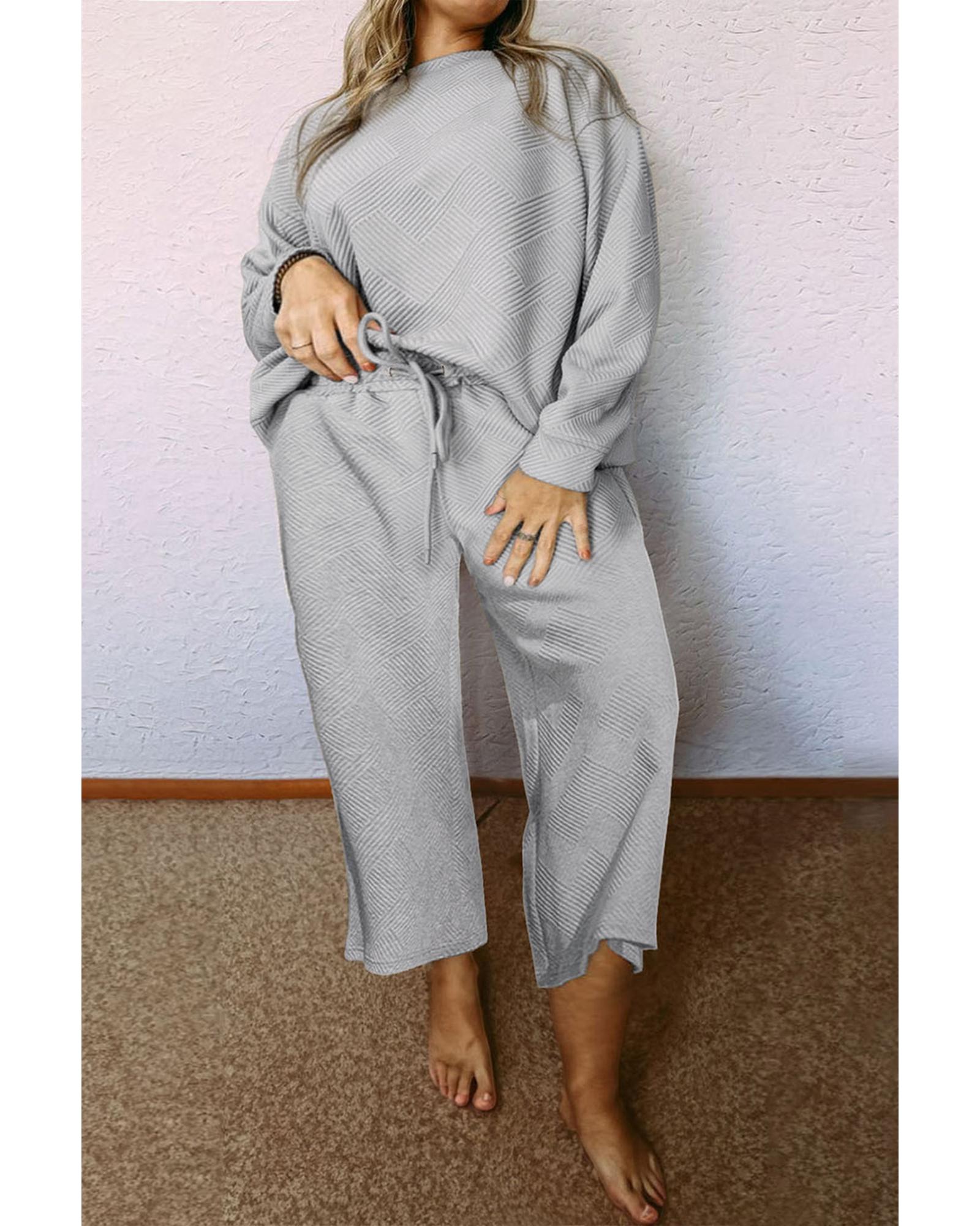 Azura Exchange Light Grey Plus Size 2pcs Solid Color Textured Slouchy Loungewear Set 1X світло-сірого кольору
Azura Exchange Light Grey Plus Size 2pcs Solid Color Textured Slouchy Loungewear Set 1X світло-сірого кольору
