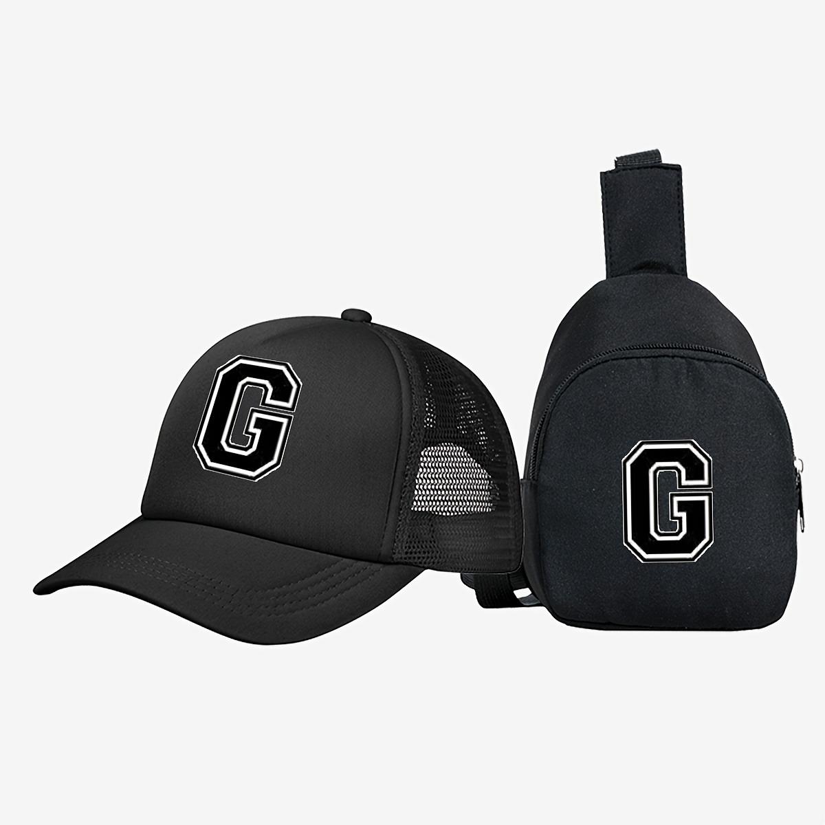 2pcs Kids 26 letter printed pattern truck hat+chest bag set, stylish casual sunhat, portable storage purse, suitable for daily Adjustable
2pcs Kids 26 letter printed pattern truck hat+chest bag set, stylish casual sunhat, portable storage purse, suitable for daily Adjustable