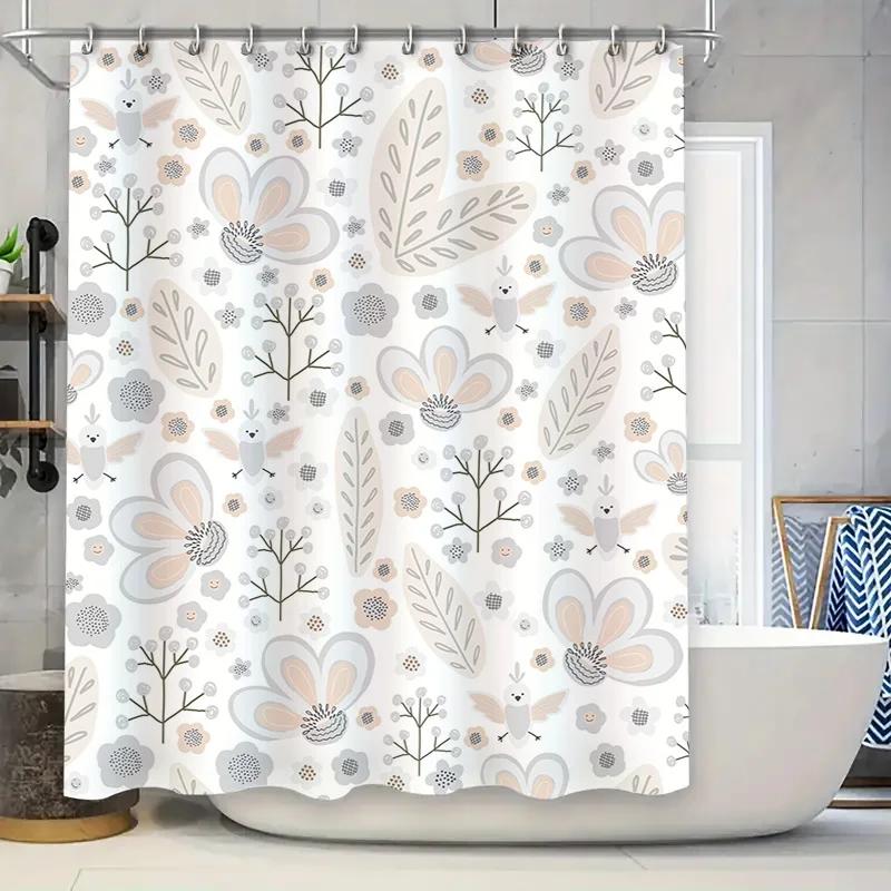 Soft Stylish Shower Curtain Floral Design For Bathrooms W60H190(CM)-1 Pcs
Soft Stylish Shower Curtain Floral Design For Bathrooms W60H190(CM)-1 Pcs