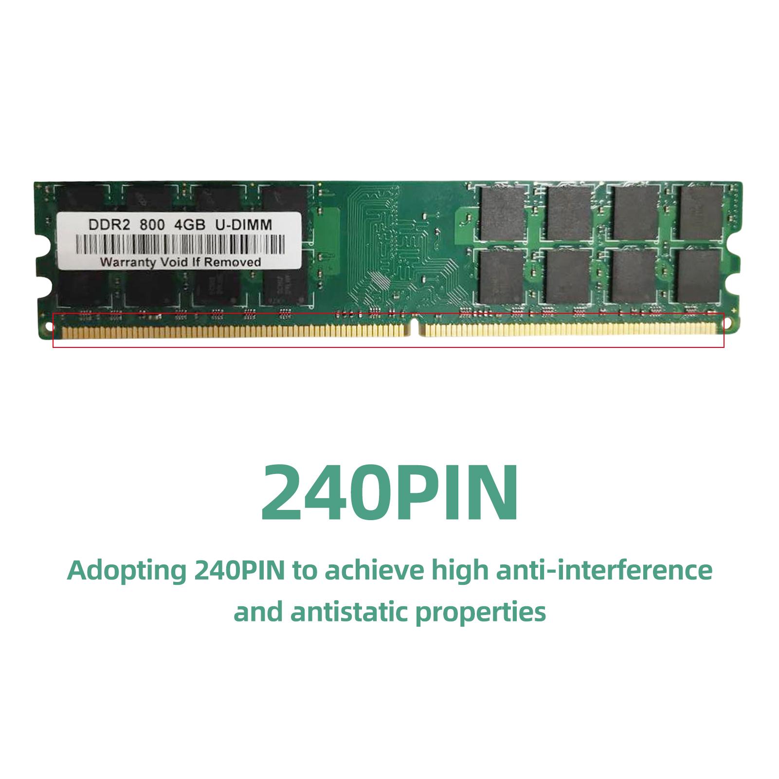 DDR2 Настільна планка пам яті 240-контактна 4 ГБ ОЗП 800 МГц Модульна плата схеми передачі даних Заміна для материнських плат AMD 4GB
DDR2 Настільна планка пам яті 240-контактна 4 ГБ ОЗП 800 МГц Модульна плата схеми передачі даних Заміна для материнських плат AMD 4GB