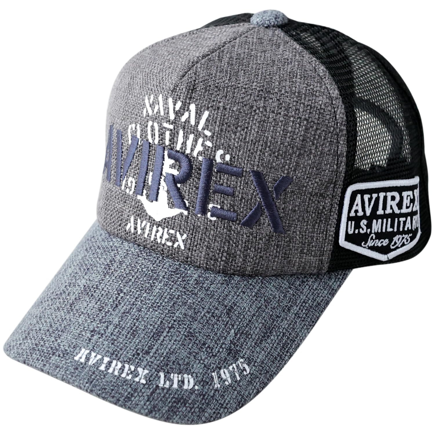 AVIREX Standard Military Mesh Cap XL LL Jute Denim Black Deep Spring Summer Big Size Amekaji Baseball Cap Logo (JP, Alphabet, Free Size, JUTE Navy)
AVIREX Standard Military Mesh Cap XL LL Jute Denim Black Deep Spring Summer Big Size Amekaji Baseball Cap Logo (JP, Alphabet, Free Size, JUTE Navy)