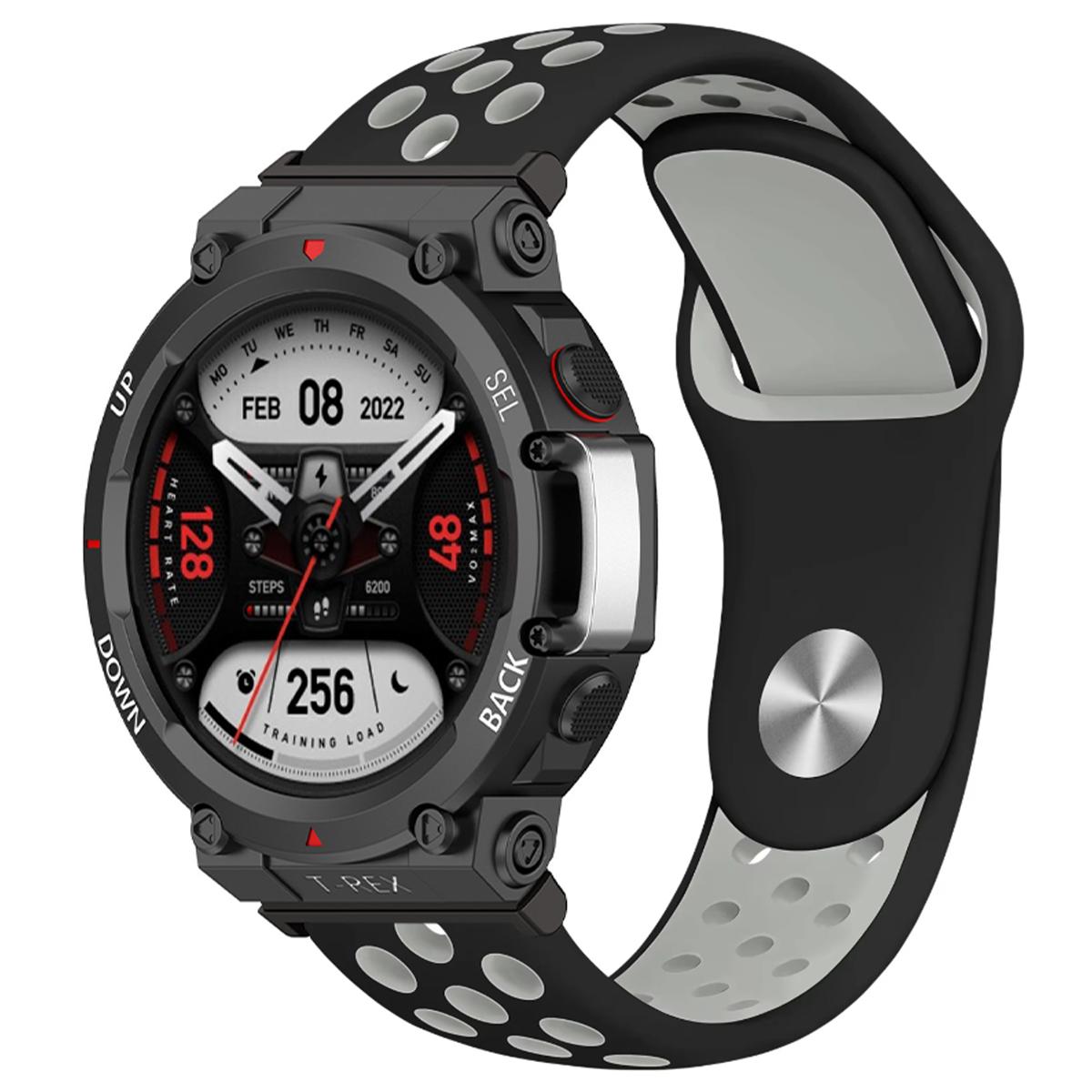 Дышащий силиконовый ремешок для умных часов Huami Amazfit T-Rex 3, спортивный браслет, ремешки для Amazfit T Rex Trex Pro Ultra Correa T-REX2 чёрный/серый
Дышащий силиконовый ремешок для умных часов Huami Amazfit T-Rex 3, спортивный браслет, ремешки для Amazfit T Rex Trex Pro Ultra Correa T-REX2 чёрный/серый