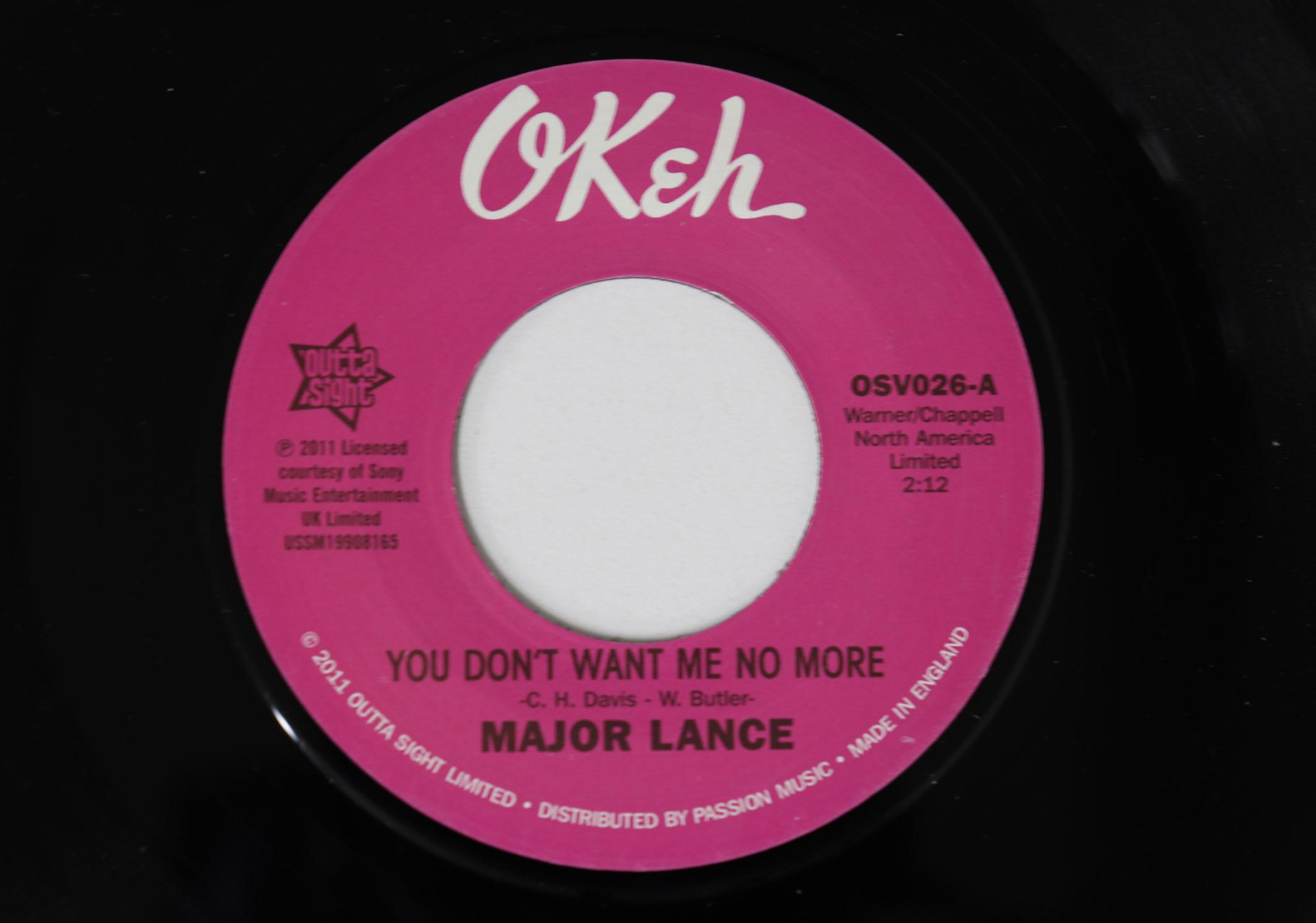 7inch Record MAJOR LANCE You Dont Want Me No More Dont F OSV026 OUTTA SIGHT 2011 UK SoulFunk Used
7inch Record MAJOR LANCE You Dont Want Me No More Dont F OSV026 OUTTA SIGHT 2011 UK SoulFunk Used