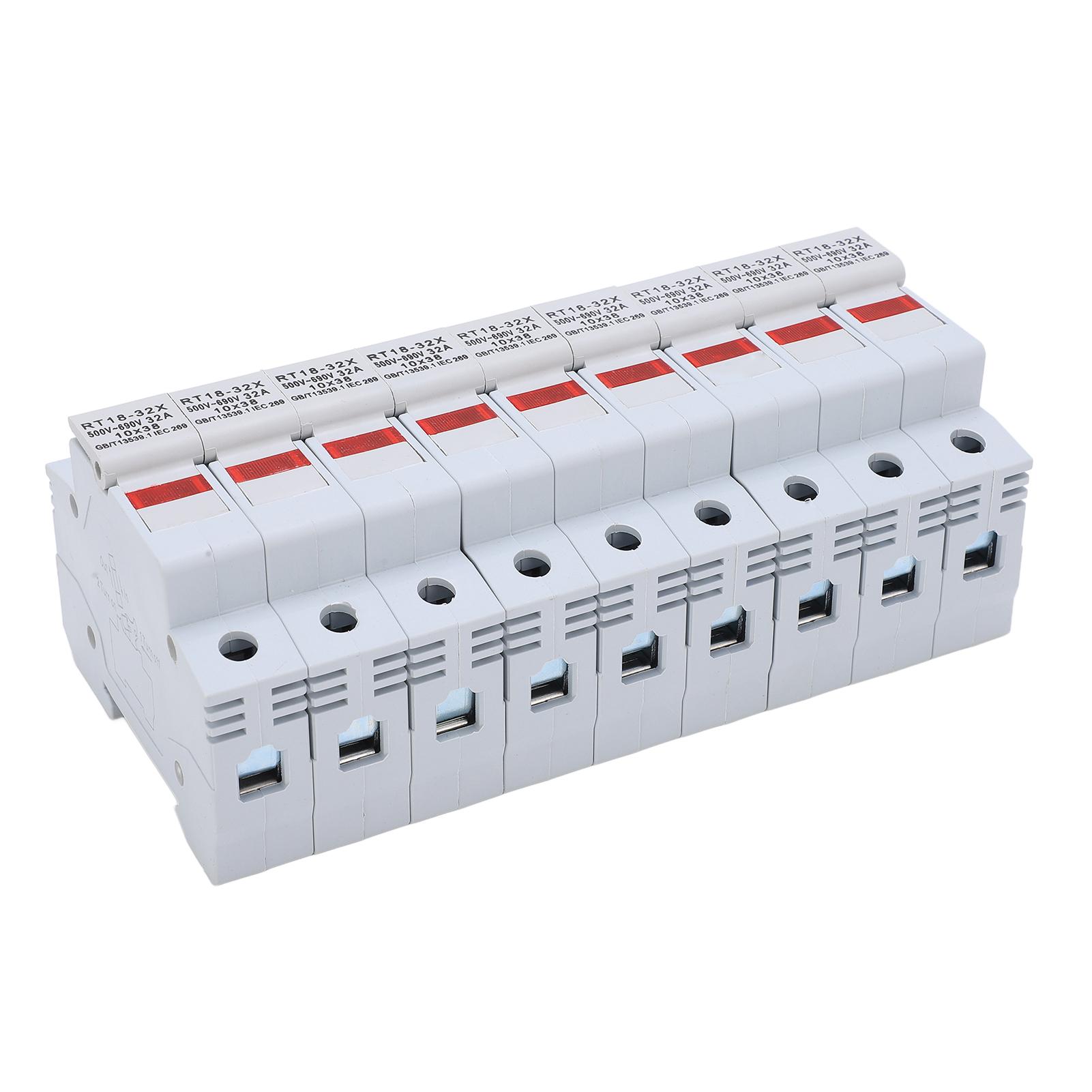 RT1832X Miniature Rail Mounted Fuse Holder Base with LED Indicator Electrical Accessory 32A
RT1832X Miniature Rail Mounted Fuse Holder Base with LED Indicator Electrical Accessory 32A
