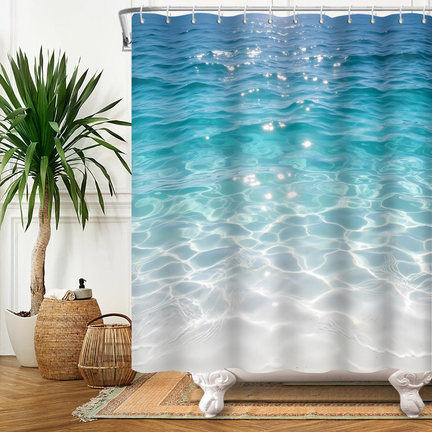 Seaside Scenic Beach Shells Shower Curtains Starfish Conch Palm Trees Nature Scenery Waterproof Bathroom Decor Home Bath Curtain W60H190(CM)-1 Pcs
Seaside Scenic Beach Shells Shower Curtains Starfish Conch Palm Trees Nature Scenery Waterproof Bathroom Decor Home Bath Curtain W60H190(CM)-1 Pcs
