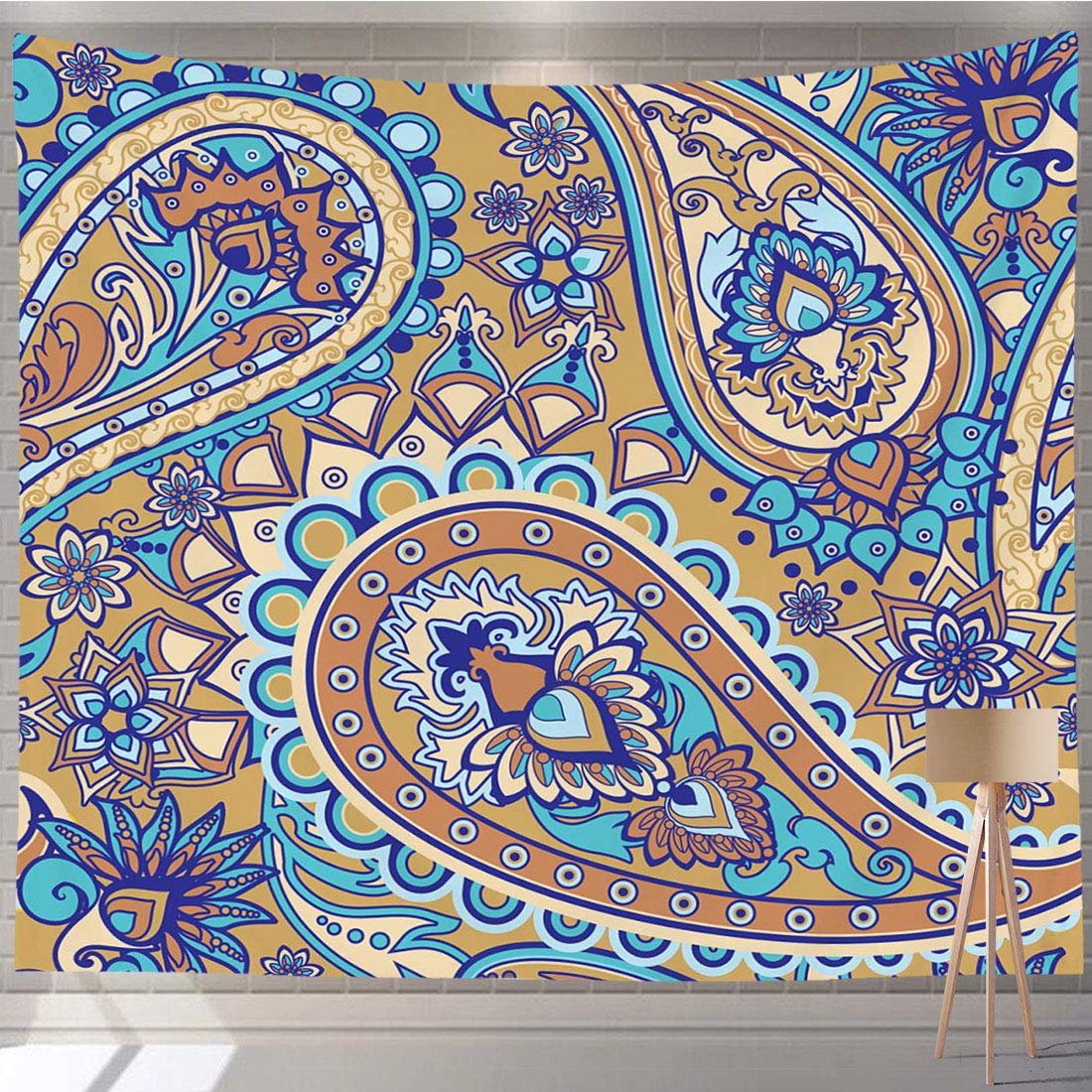 Ethnic Tapestry Colorful Flowers Paisley Motifs Style Nature Doodle Tapestry Wall Hanging Decor for Bedroom Living Room Dorm 74x94cm(29x37in)
Ethnic Tapestry Colorful Flowers Paisley Motifs Style Nature Doodle Tapestry Wall Hanging Decor for Bedroom Living Room Dorm 74x94cm(29x37in)