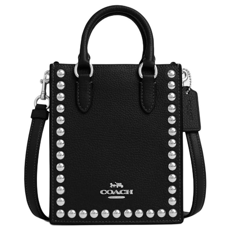 COACH handbag N/S 14 Logo logo studs decorated with magnetic snaps Pebbled leather Tote bag Tote bag shopping bag hand-held shoulder crossbody bag чорний
COACH handbag N/S 14 Logo logo studs decorated with magnetic snaps Pebbled leather Tote bag Tote bag shopping bag hand-held shoulder crossbody bag чорний