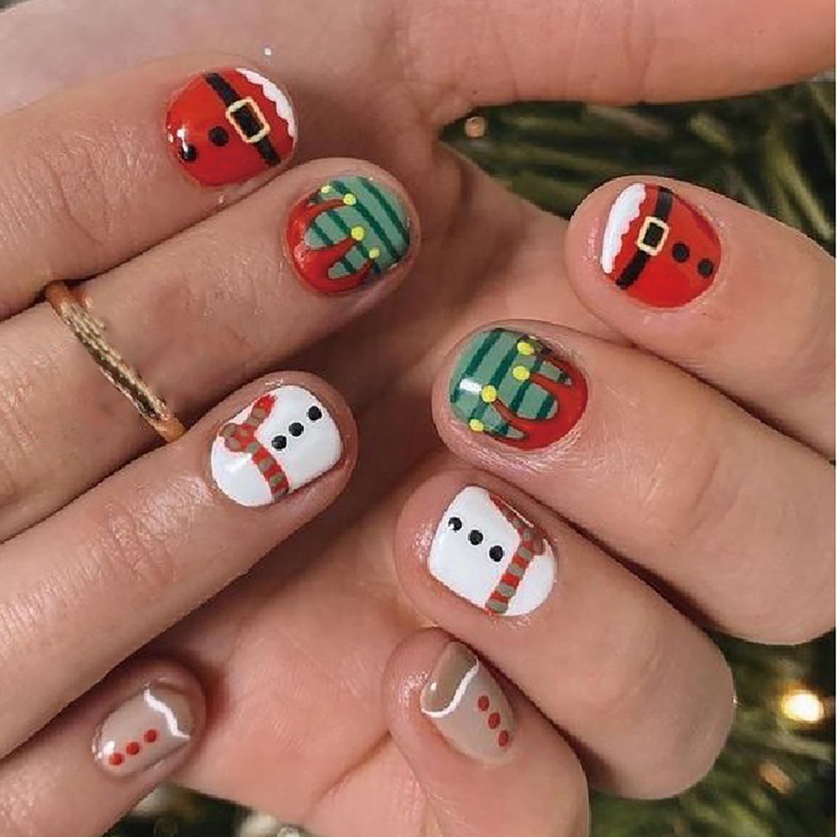 Christmas Cartoon Square Nails: 24-Piece Set with Cute Scarf & Hat Design, Glossy Short Length Glue Type
Christmas Cartoon Square Nails: 24-Piece Set with Cute Scarf & Hat Design, Glossy Short Length Glue Type