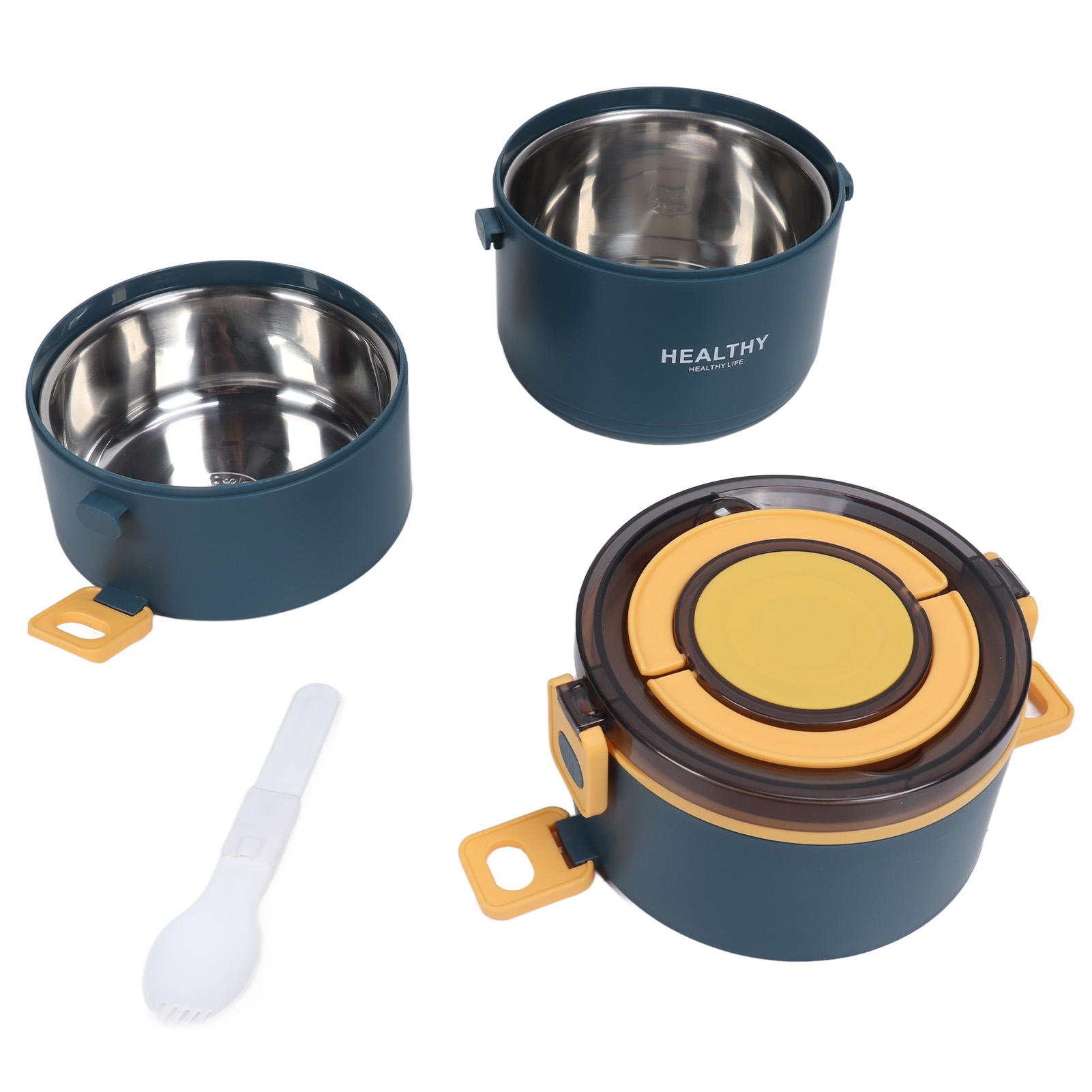 Thermal Lunch Box 2200ml Three Layer Detachable Compartment Design Portable 304 Stainless Steel Insulated Bento Box Elegant Blue
Thermal Lunch Box 2200ml Three Layer Detachable Compartment Design Portable 304 Stainless Steel Insulated Bento Box Elegant Blue