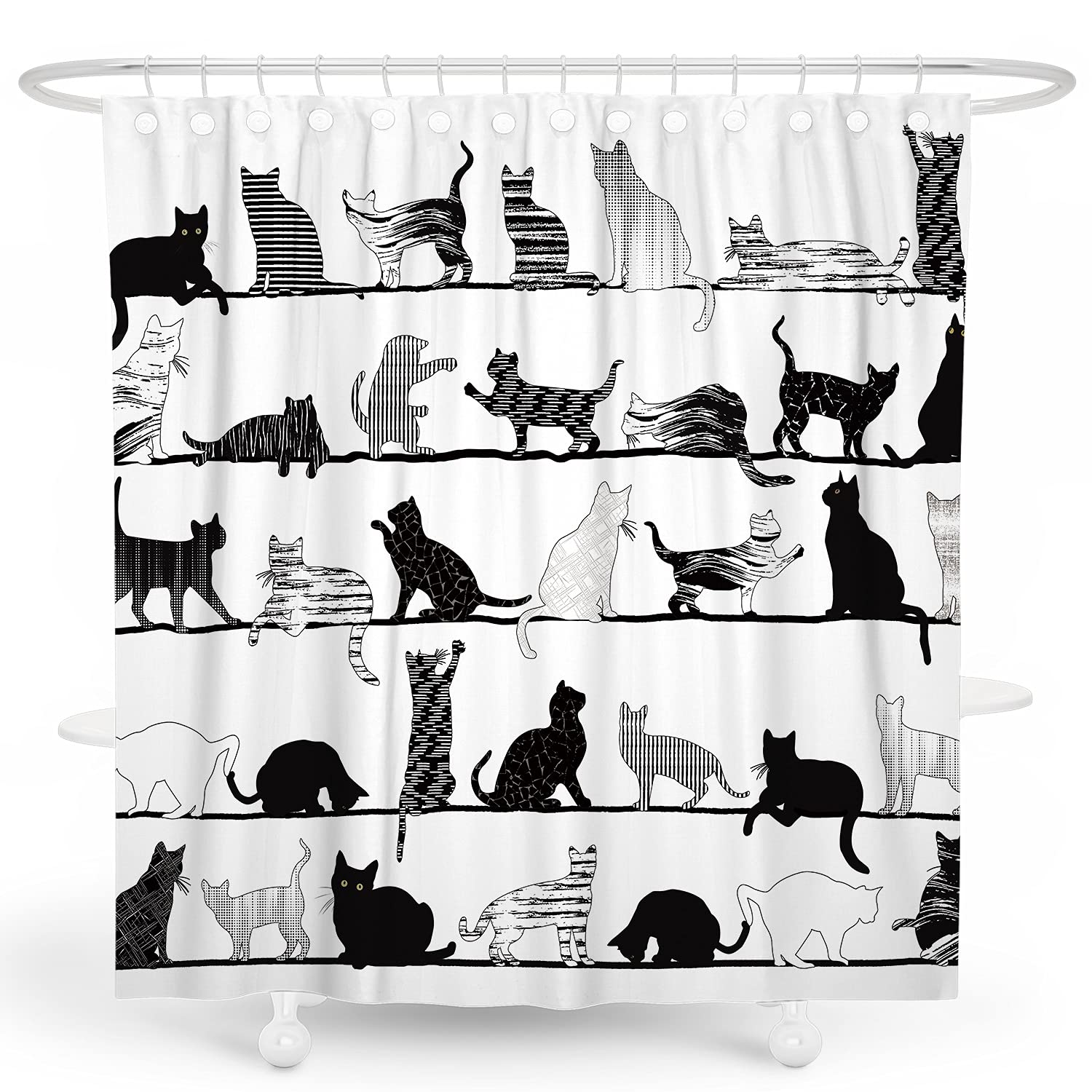 Cool Black Cat Shower Curtain Hippie Bathroom Gothic Green Background Funny Animal Hipster Art Bathtub Decor With Hook W60H190(CM)-1 Pcs
Cool Black Cat Shower Curtain Hippie Bathroom Gothic Green Background Funny Animal Hipster Art Bathtub Decor With Hook W60H190(CM)-1 Pcs