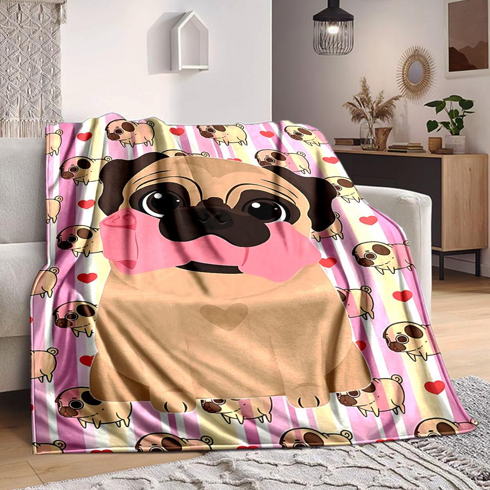 1pc Pug, Heart Blanket Warm, Cozy, And Soft, Suitable for Sofas, Beds, Cars, And Office Use.Perfect for Camping And Travel, Making It a Great Gift for 100x150cm
1pc Pug, Heart Blanket Warm, Cozy, And Soft, Suitable for Sofas, Beds, Cars, And Office Use.Perfect for Camping And Travel, Making It a Great Gift for 100x150cm