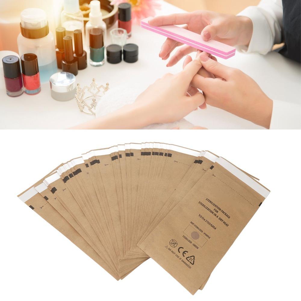 100PCS Kraft Paper Sterilization Pouches Disposable Cleansing Bag Nail Art Storage Pouch Nail Shops
100PCS Kraft Paper Sterilization Pouches Disposable Cleansing Bag Nail Art Storage Pouch Nail Shops