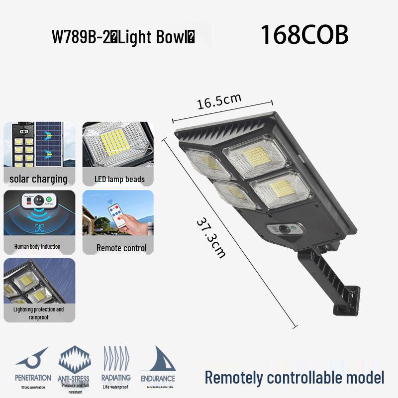 Solar-Powered Outdoor Street & Courtyard Light with Remote Control & Motion Sensor
Solar-Powered Outdoor Street & Courtyard Light with Remote Control & Motion Sensor