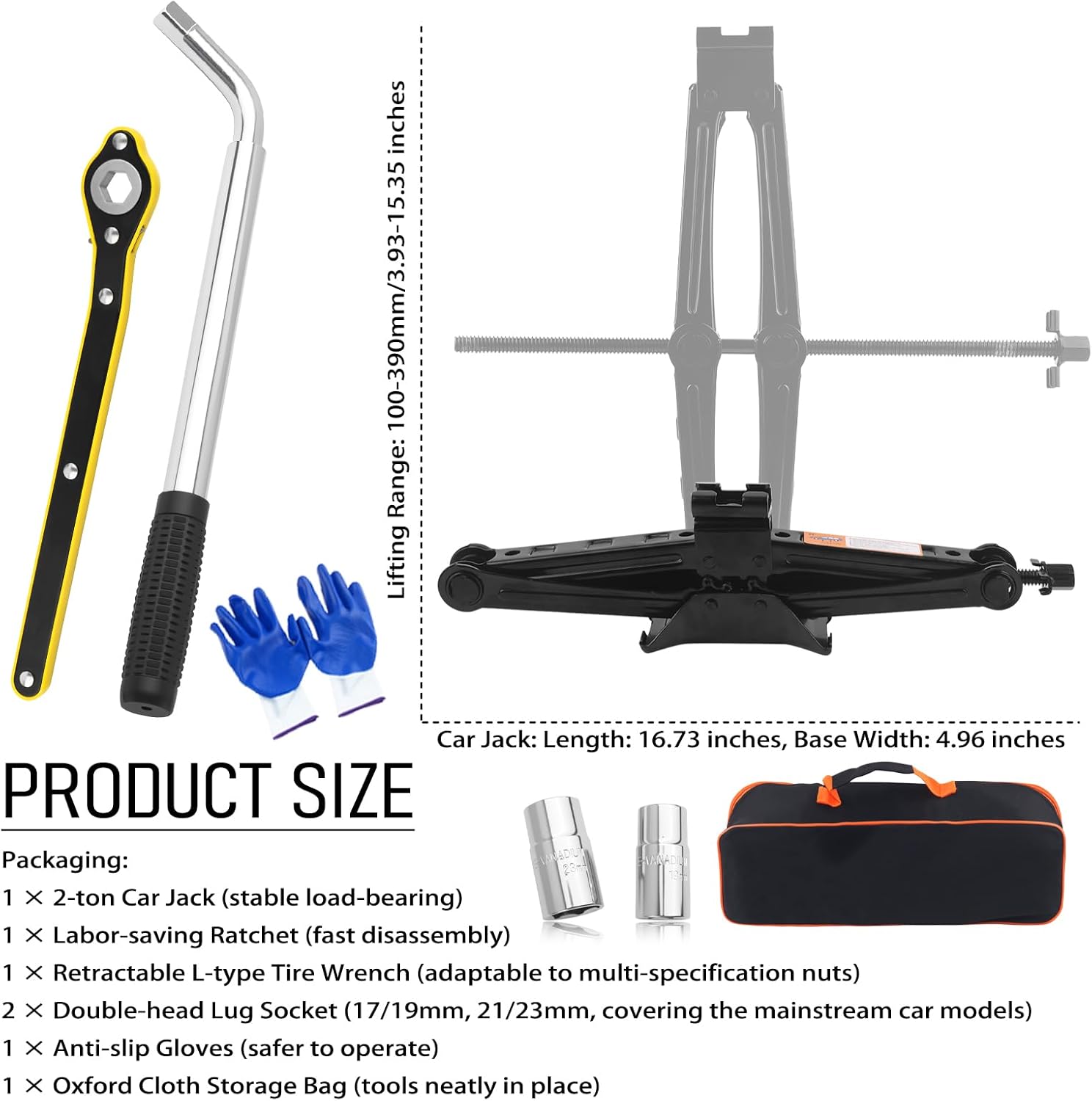 2 Ton Portable Car Jack Set with Lug Wrench, Handle & Socket – Emergency Tire Changing Kit for Cars, SUVs United States
2 Ton Portable Car Jack Set with Lug Wrench, Handle & Socket – Emergency Tire Changing Kit for Cars, SUVs United States