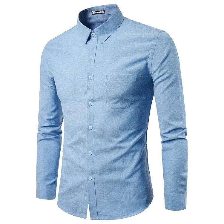 Men s Fashionable Slim Solid Color Long Sleeve Business Lapel Shirt Large Size Men s Shirt 3XL
Men s Fashionable Slim Solid Color Long Sleeve Business Lapel Shirt Large Size Men s Shirt 3XL