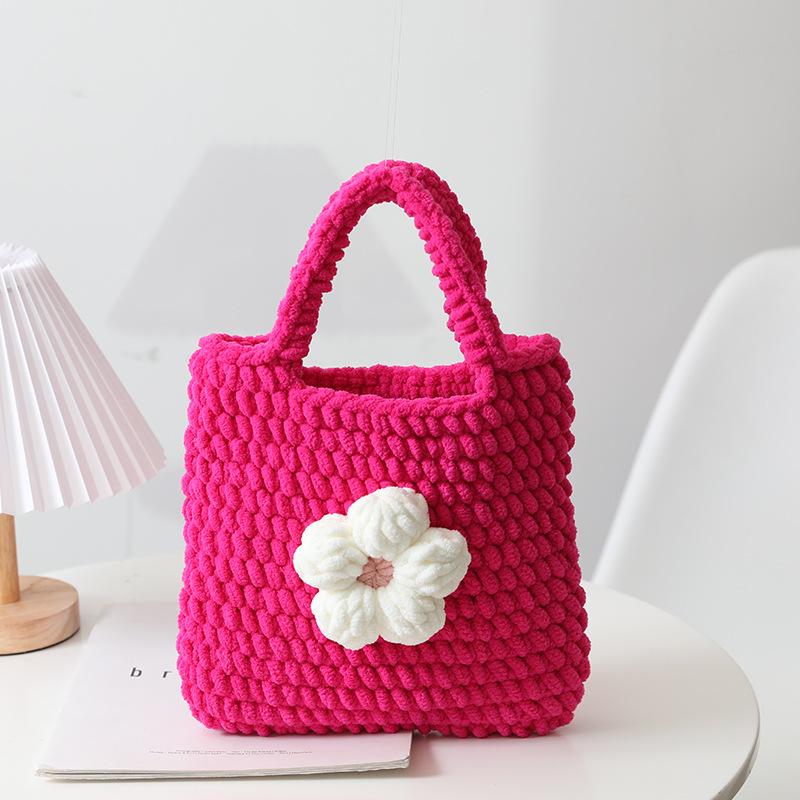 Puff Flower Handcrafted Knitted Wool Handbag - Sweet Flower Design
Puff Flower Handcrafted Knitted Wool Handbag - Sweet Flower Design