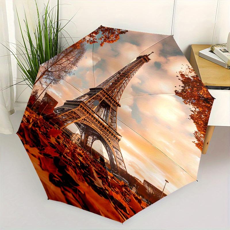 Eiffel Tower, Autumn Theme 8 Bone Hand Automatic Folding Umbrella, Compact and Portable Design, A Perfect Gift for Birthday, Christmas or Bu
Eiffel Tower, Autumn Theme 8 Bone Hand Automatic Folding Umbrella, Compact and Portable Design, A Perfect Gift for Birthday, Christmas or Bu
