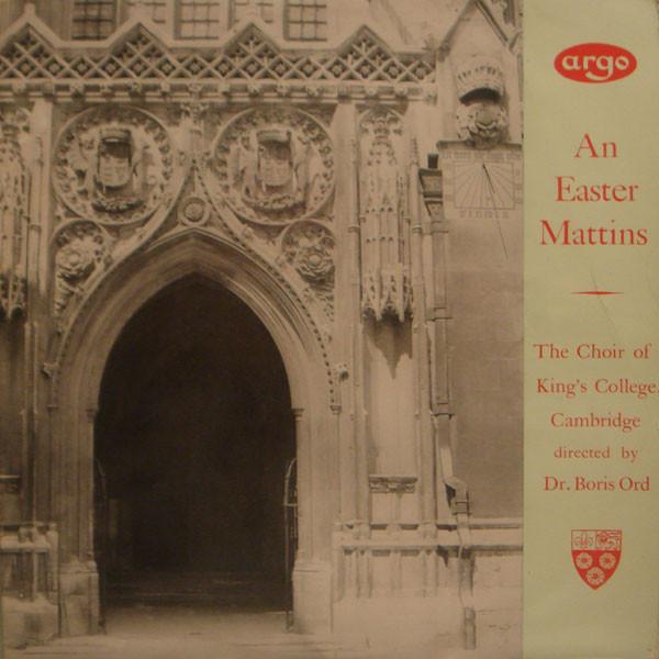 LP Record CHOIR OF KINGS COLLEGE CAMBRIDGE Easter Mattins RG120 ARGO 1958 UK Classical Used
LP Record CHOIR OF KINGS COLLEGE CAMBRIDGE Easter Mattins RG120 ARGO 1958 UK Classical Used