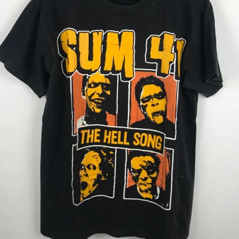 Sum 41 band the h song T-shirt black Short sleeve all sizes S to 5Xl 5XL різнокольоровий
Sum 41 band the h song T-shirt black Short sleeve all sizes S to 5Xl 5XL різнокольоровий