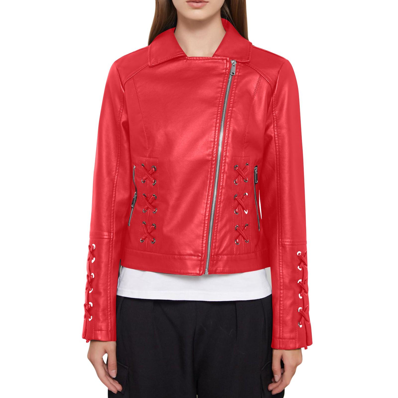 Женская повседневная кожаная куртка с воротником-стойкой, облегающее пальто на весну и осень XL красный
Женская повседневная кожаная куртка с воротником-стойкой, облегающее пальто на весну и осень XL красный