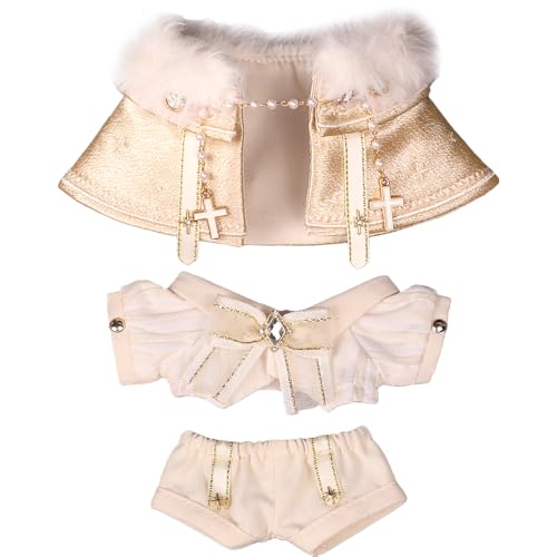 niannyyhouse Plush Clothes, 10cm & 20cm, Multicolor Cape Suit with Shirt and Pants, Doll Dress-Up Outfit (Gold, 10cm)
niannyyhouse Plush Clothes, 10cm & 20cm, Multicolor Cape Suit with Shirt and Pants, Doll Dress-Up Outfit (Gold, 10cm)