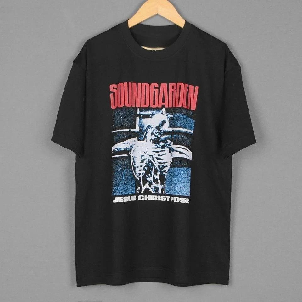 Soundgarden Jesus Christ Pose Band 90 s Black Short Sleeve Unisex T shirt Graphic Short Sleeve Shirt Unisex Men Women Summer 4XL
Soundgarden Jesus Christ Pose Band 90 s Black Short Sleeve Unisex T shirt Graphic Short Sleeve Shirt Unisex Men Women Summer 4XL