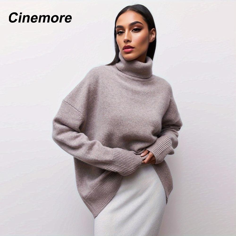 Cinemore женский свитер, однотонные повседневные пуловеры большого размера, рубашка, теплый базовый топ с длинными рукавами, вязаный джемпер с высоким воротом, Z059
Cinemore женский свитер, однотонные повседневные пуловеры большого размера, рубашка, теплый базовый топ с длинными рукавами, вязаный джемпер с высоким воротом, Z059