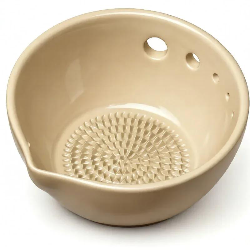 Handmade Ceramic Garlic Grinding Bowl for the Kitchen with Juice Separator and Herb Grinding Plate, Kitchen Cooking Tool
Handmade Ceramic Garlic Grinding Bowl for the Kitchen with Juice Separator and Herb Grinding Plate, Kitchen Cooking Tool