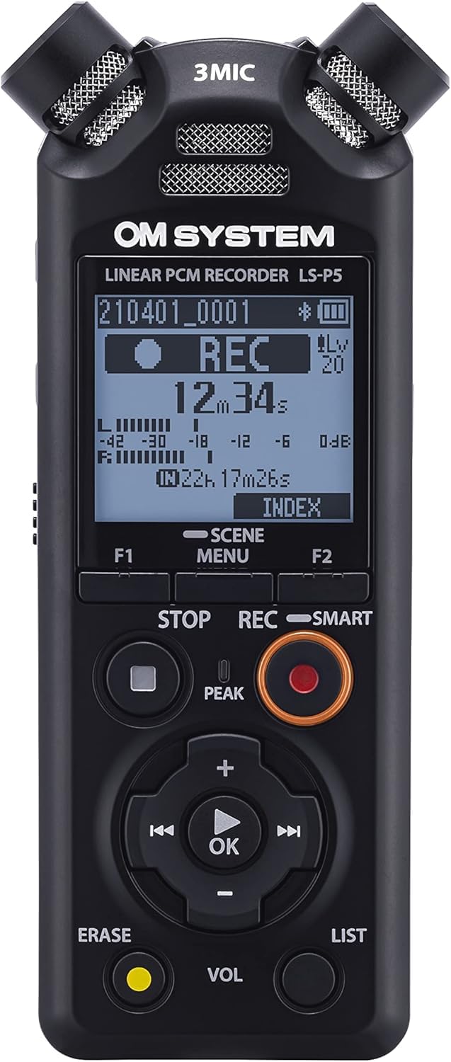 OM SYSTEM Instrument environment PCM memory compatible LS-P5 recording/live recording/natural recording/high-resolution recording/external чорний
OM SYSTEM Instrument environment PCM memory compatible LS-P5 recording/live recording/natural recording/high-resolution recording/external чорний