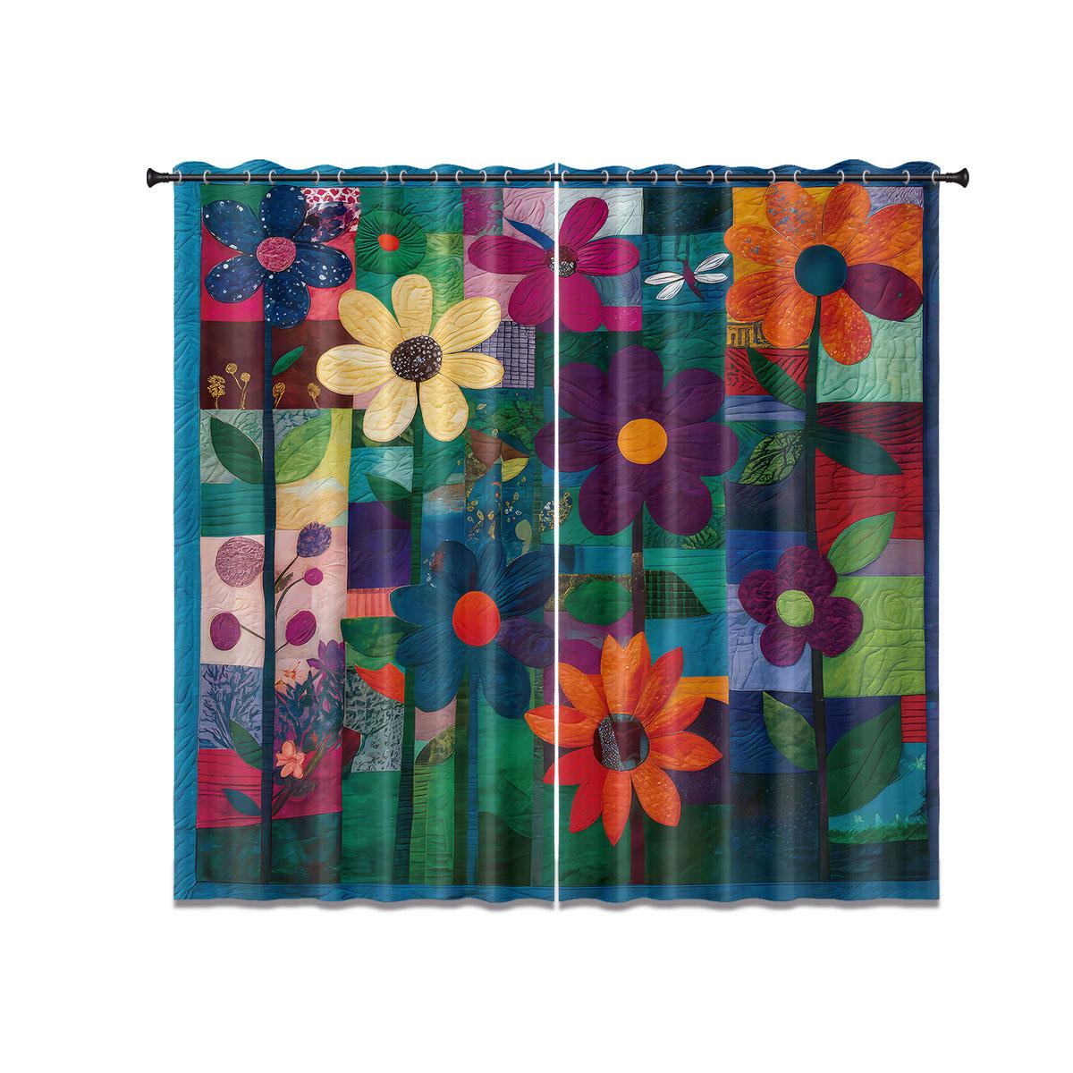 2Pcs Fabric Splicing Flower Print Blackout Curtain Thermal Insulation Multiple Size Living Room Decoration Machine Washable 140x160&Grommet Top
2Pcs Fabric Splicing Flower Print Blackout Curtain Thermal Insulation Multiple Size Living Room Decoration Machine Washable 140x160&Grommet Top