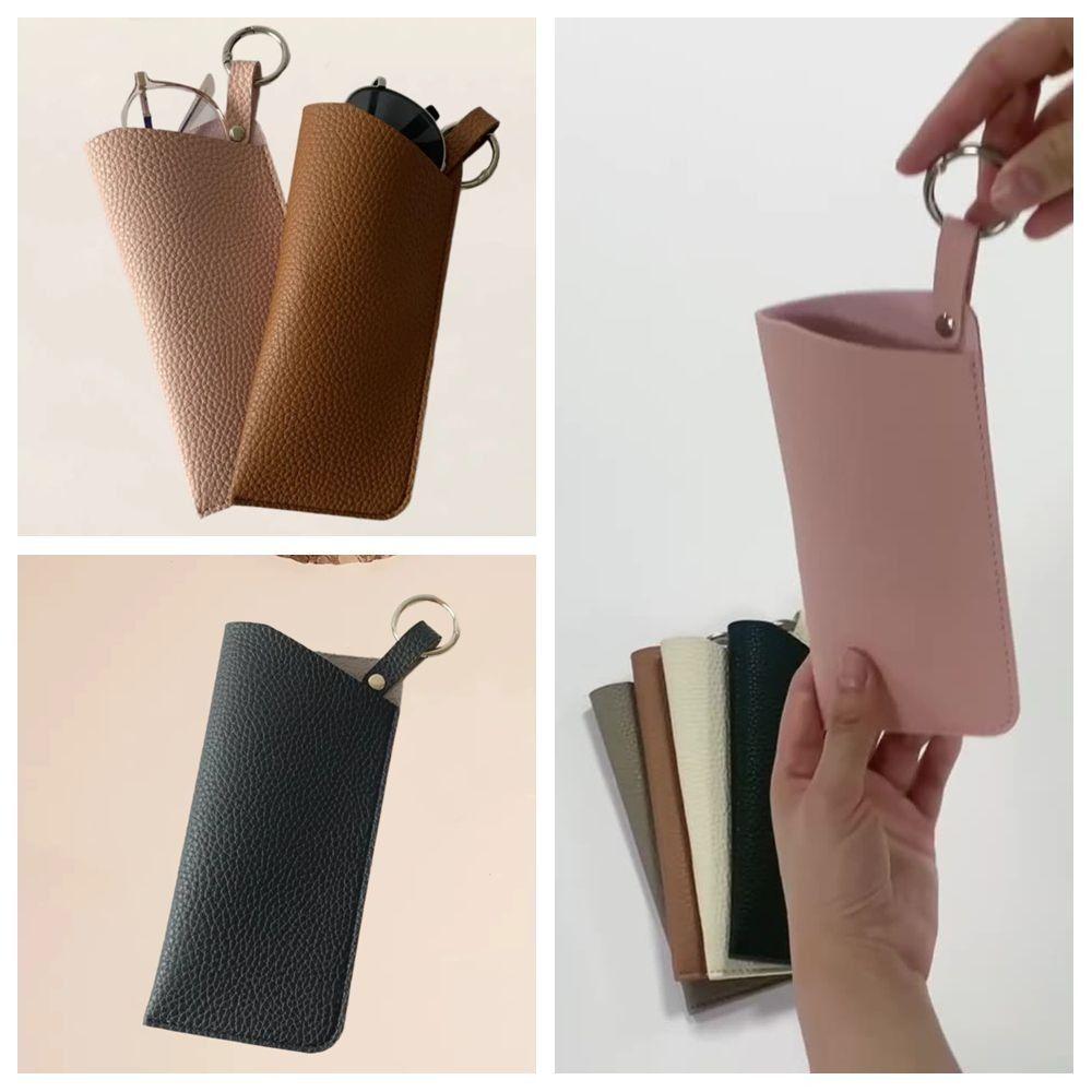 with Keyring Sunglasses Storage Bag PU Leather SunGlasses Holder Eyewear Accessories бежевий
with Keyring Sunglasses Storage Bag PU Leather SunGlasses Holder Eyewear Accessories бежевий
